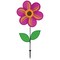 In the Breeze 2694 - 19 Inch Pink Sunflower Wind Spinner with Leaves - Colorful Flower for your Yard and Garden